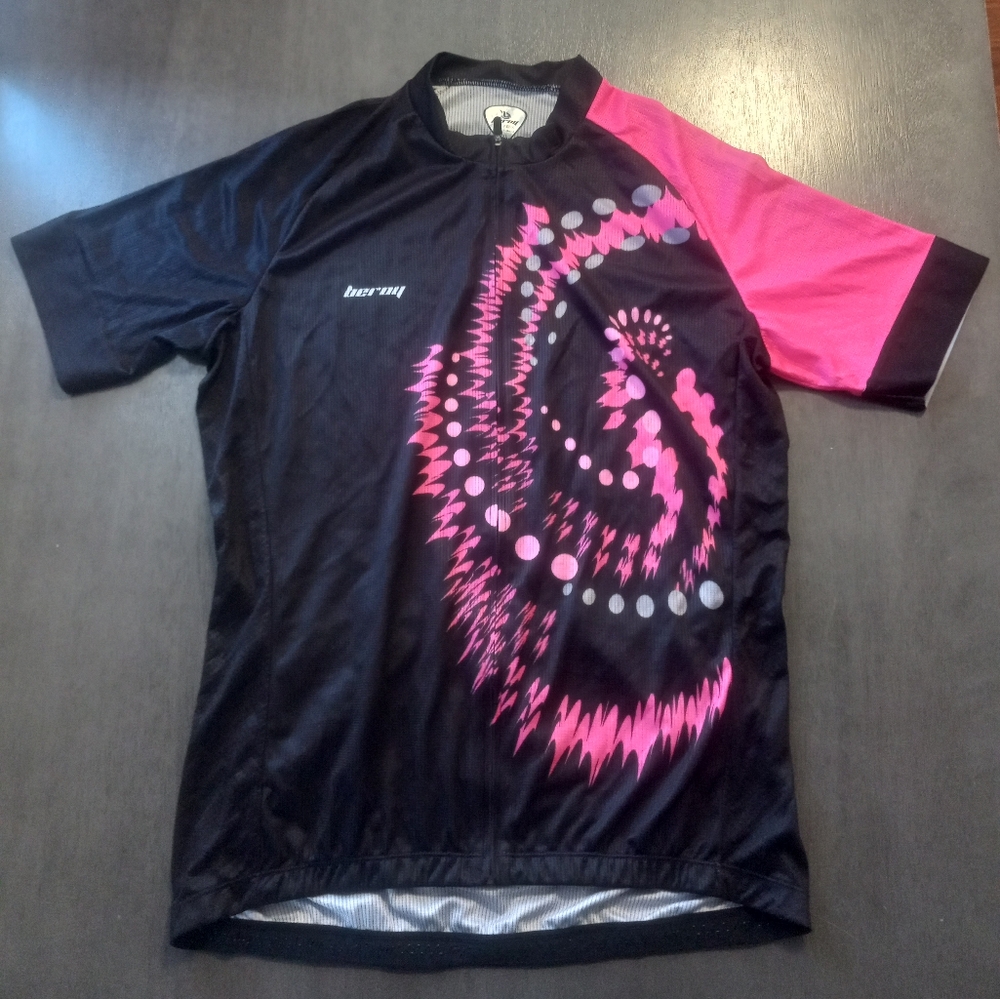 Womens Beroy Cycling Shirt Size 2xl Pink/black